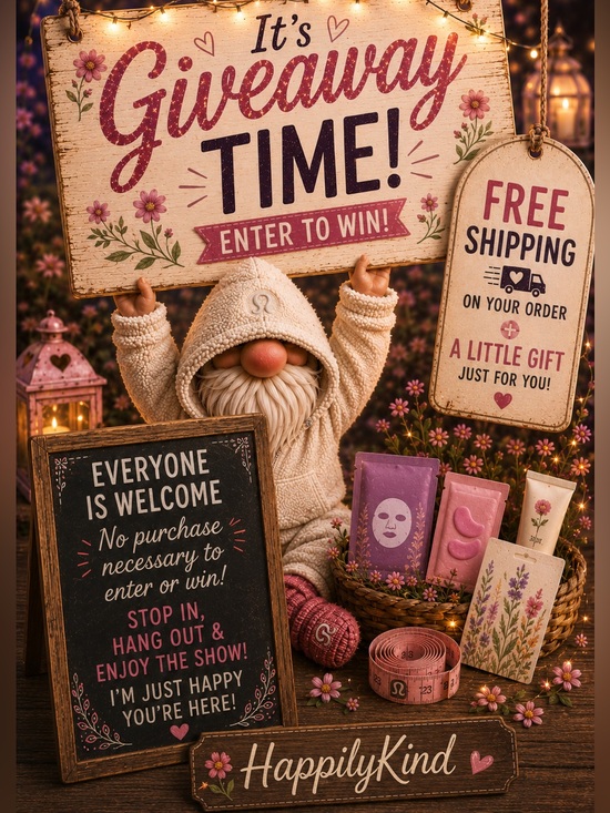 Other - @HappilyKind is running a 💌 Free Shipping 💌 + 🤖 Mystery Giveaway